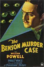 The Benson Murder Case Box Art