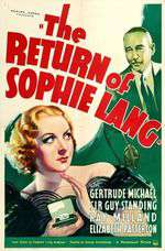 The Return of Sophie Lang Box Art