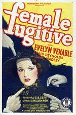 Female Fugitive Box Art